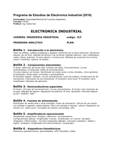 Programa de Estudios de Electronica Industrial (2016) Universidad