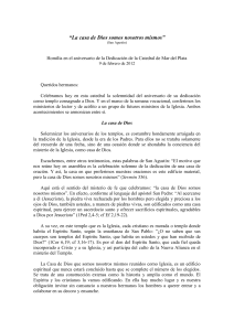 Homilía en la solemnidad de la Dedicación de la Catedral de Mar