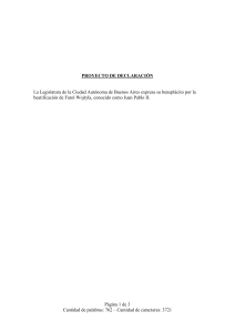 proyecto de declaración - Legislatura de la Ciudad Autónoma de