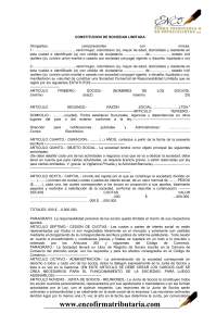 Constitución de Sociedad Limitada