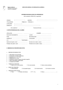 informe individualizado de aprendizaje