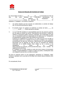 ANEXO DE CONTRATO DE TRABAJO