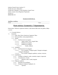 Instituto Normal Centro América J.V. Nombre del curso: Matemática
