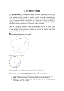 Ecuaciones de la circunferencia
