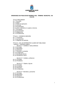 Ordenanza. - Ayuntamiento de Calvia