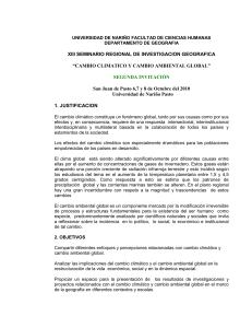 Cambio Climatico Y Cambio Ambiental Global