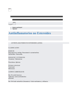 Antiinflamatorios no Esteroides. Farmacología I. Medicina. UBA