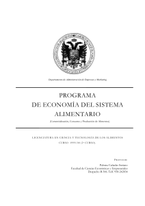 programa de economía del sistema alimentario