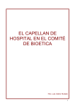 EL CAPELLAN HOSPITALARIO EN LOS COMITES DE BIOETICA