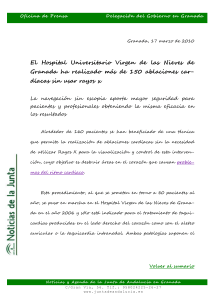 Noticias de la Junta - Hospital Universitario Virgen de las Nieves