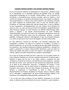 CHAVEZ CONTRA CHAVEZ Y NO CHAVEZ CONTRA PASADO En