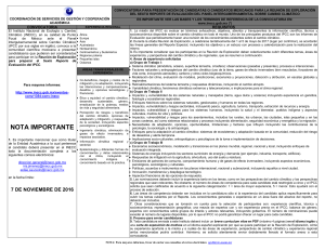 convocatoria para presentación de candidatas o candidatos