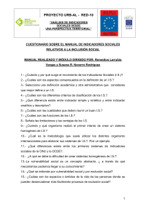 PROYECTO URB-AL - RED-10 “ANÁLISIS DE INDICADORES