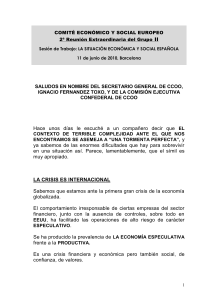 La situación Económica y Social Española