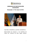 JORNADAS DE PARTICIPACIÓN CIUDADANA Guayaquil, 17 de