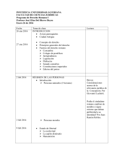 Programa de Derecho Romano I