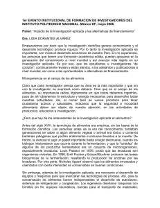 Ponencia LIDIA-DORANTES - Instituto Politécnico Nacional