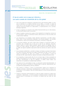El tipo de cambio real en jaque por inflación y Los cuatro canales de