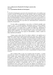 Filosofía de Kierkegaard