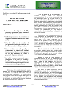 Generaci&oacute;n neta de puestos de trabajo &ndash; participaci&oacute;n por sector