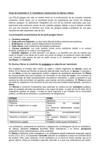 Ficha de Contenido nº 5 Ciudadanía y Democracia en Atenas y Roma