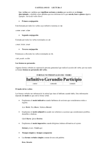 Los verbos son palabras que significan acciones o