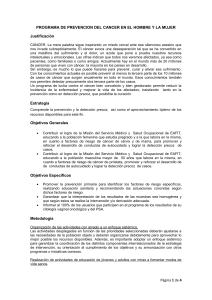 programa de prevencion del cancer en el hombre y la mujer