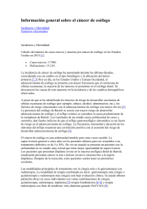 Información general sobre el cáncer de esófago