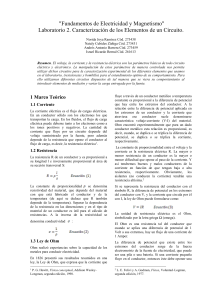Laboratorio 2. Caracterización de los Elementos de un Circuito.