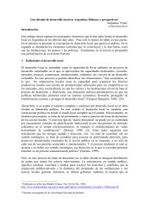 Una década de desarrollo local en Argentina