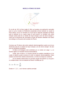 modelo atómico de bohr