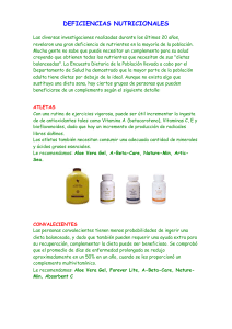 DEFICIENCIAS NUTRICIONALES