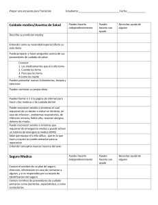 Cuidado medico/Asuntos de Salud