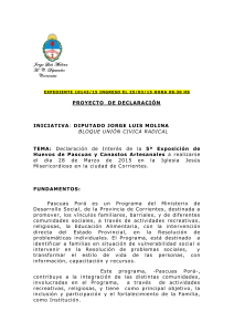 Jorge Luís Molina H. C. Diputados Corrientes EXPEDIENTE 10143