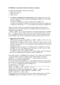 Divisibilidad y expresiones decimales de números racionales