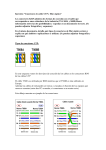 Ejercicio “Conectores de cable UTP y fibra óptica”