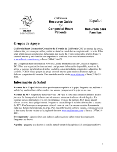 Recursos para Familias - California Heart Connection