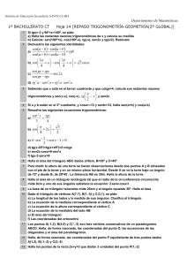 1º BACHILLERATO CT Hoja 14 [REPASO