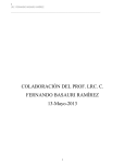 COLABORACIÓN DEL PROF. LRC. C. FERNANDO BASAURI