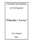 Filosofía y Terror - Instituto Superior de Profesorado Nº 7