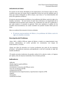 De la Tejera García Daniel Enrique Economía Mexicana I ANÁLISIS DE