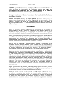 Criterios permisos importación vehículos especiales