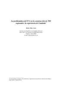 "La problemática del IVA en la construcción de TIO regionales: la