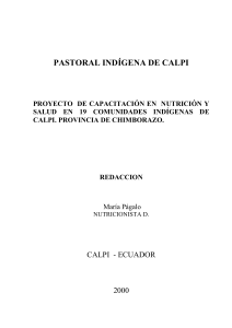 pastoral indígena de calpi