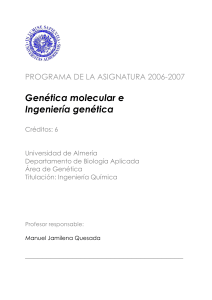 Genetica Molecular e Ingenieria genética