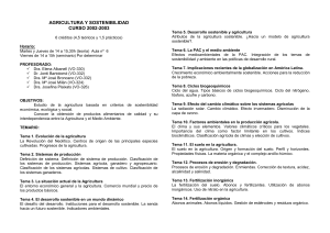 AGRICULTURA Y SOSTENIBILIDAD