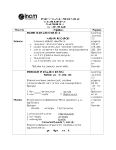 INSTITUTO ANGLO MEXICANO AC GUIA DE ESTUDIOS MARZO