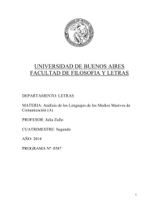 Análisis de los Lenguajes de los Medios Masivos de comunicaciÃ³n