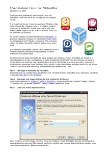 como instalar linux en una maquina virtual