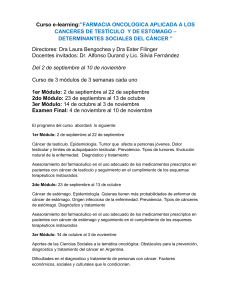 Curso e-learning:”FARMACIA ONCOLOGICA APLICADA A